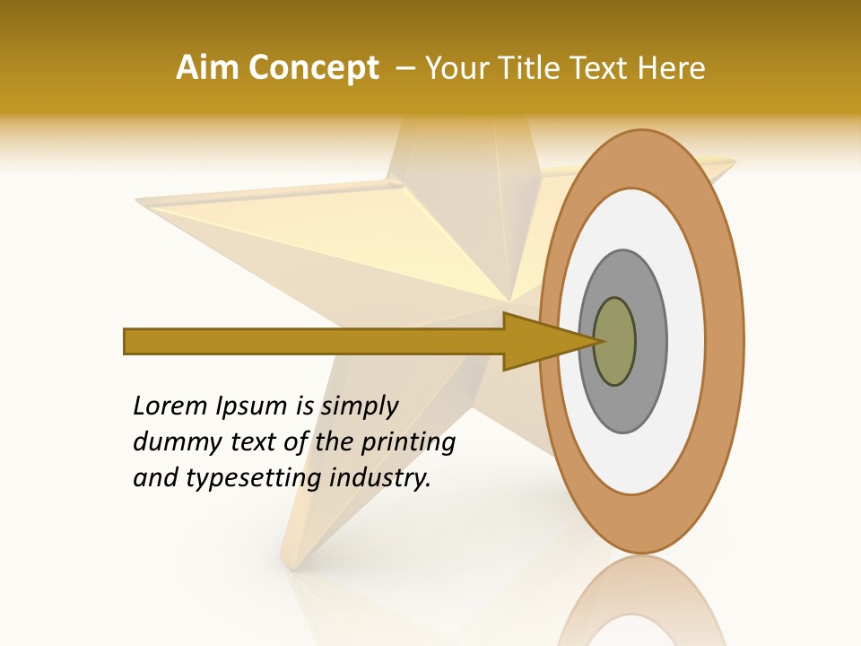 Award Single Object Brushed PowerPoint Template