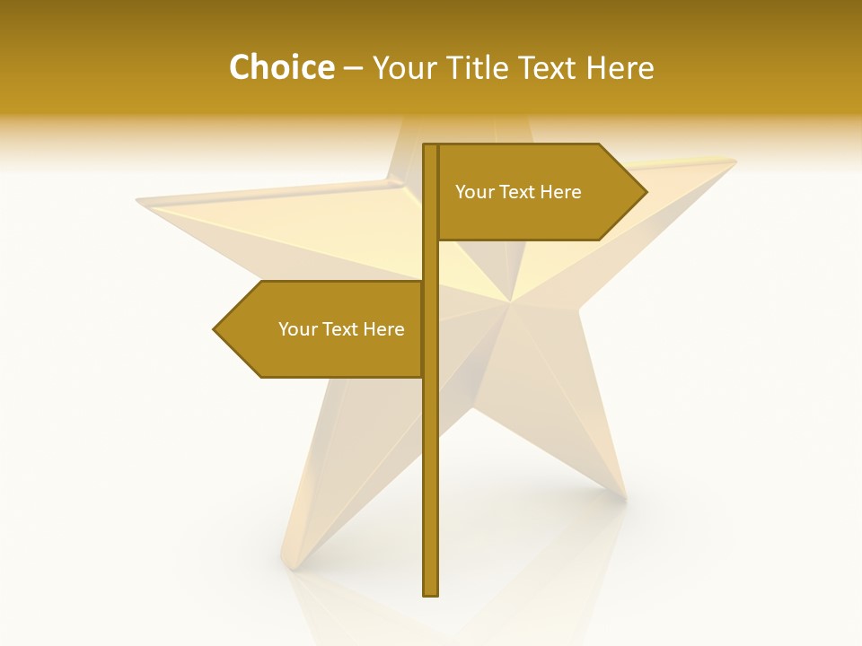 Award Single Object Brushed PowerPoint Template