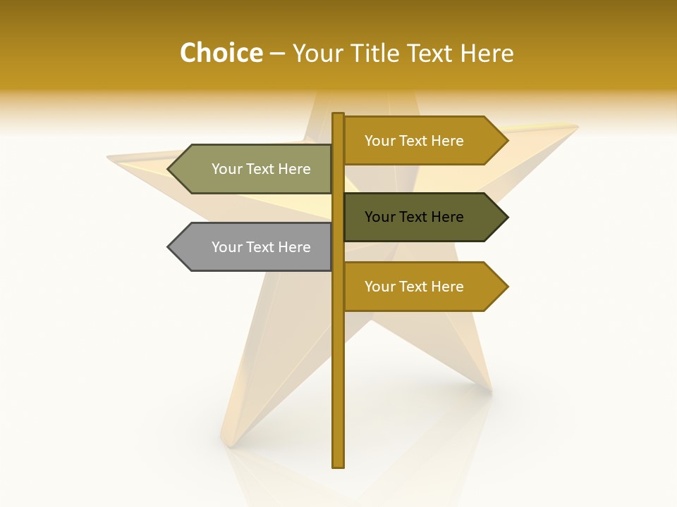 Award Single Object Brushed PowerPoint Template