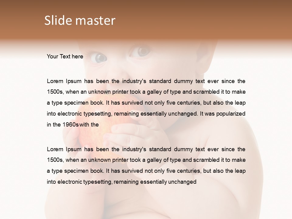 Happiness Portrait Innocence PowerPoint Template