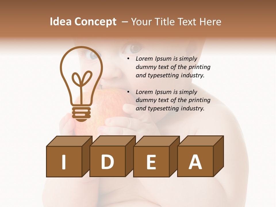 Happiness Portrait Innocence PowerPoint Template