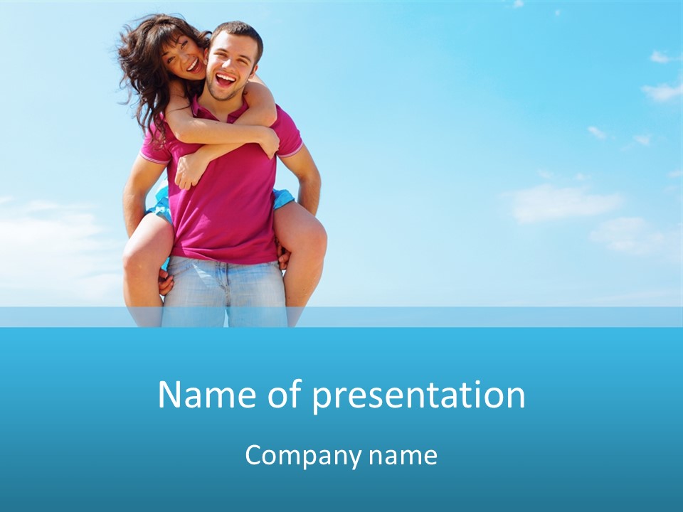 Brunette Bonding Couple PowerPoint Template