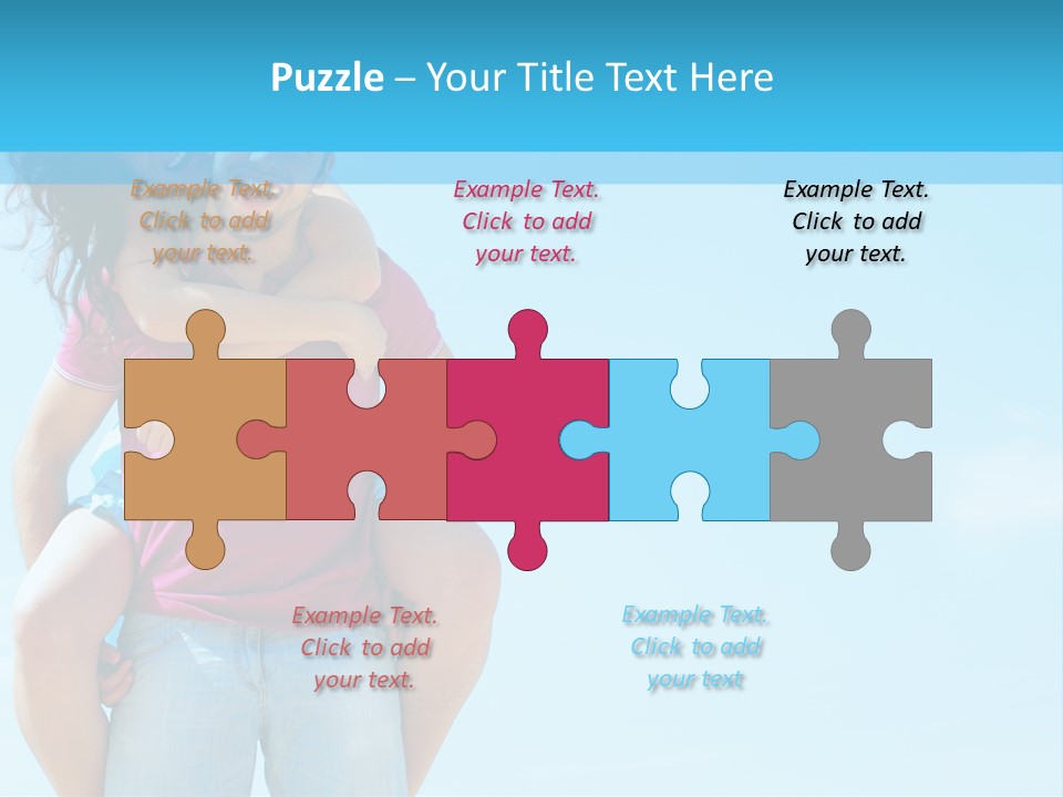 Brunette Bonding Couple PowerPoint Template