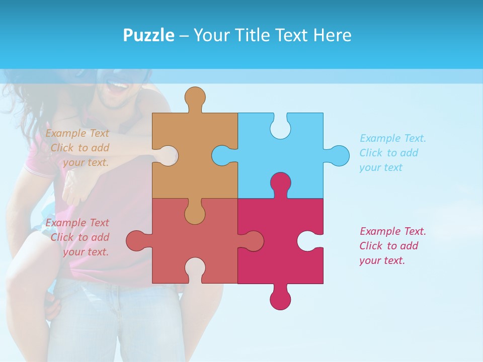 Brunette Bonding Couple PowerPoint Template