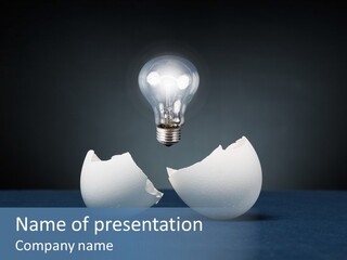 Abstract Horizontal Glowing PowerPoint Template