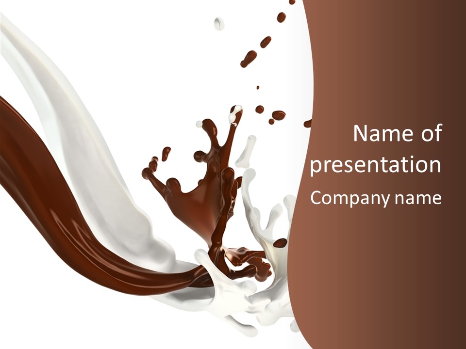 Liquid Dark Swirl PowerPoint Template