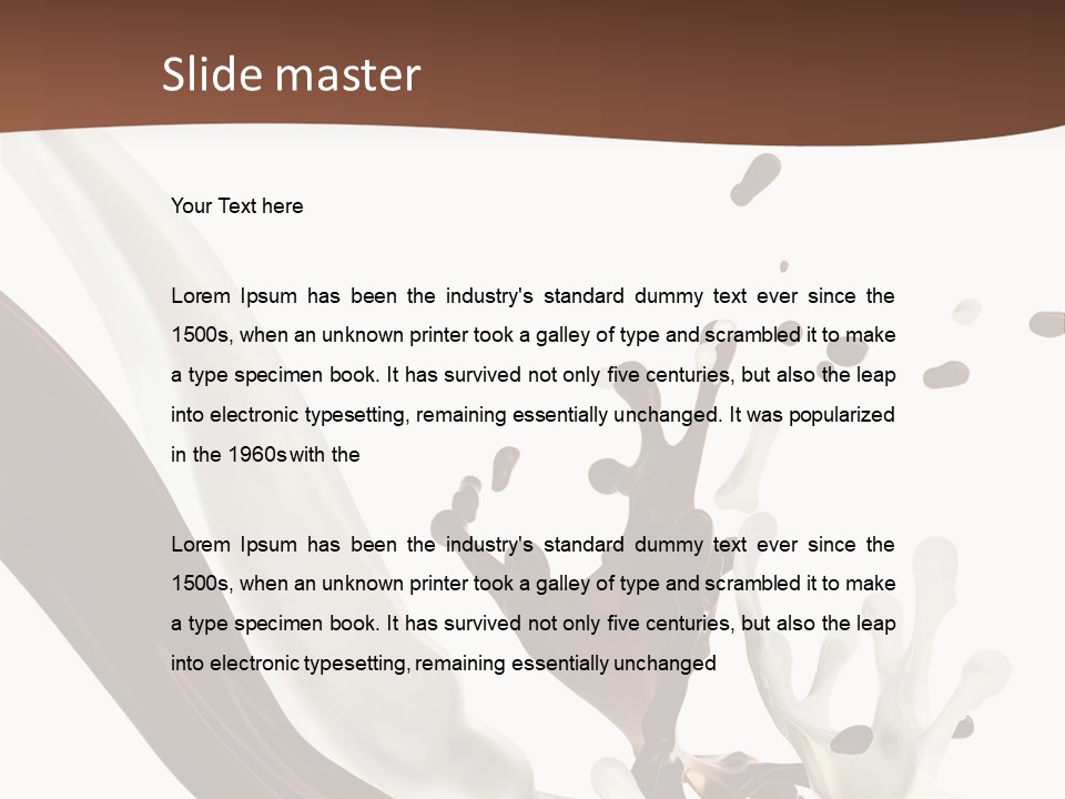 Liquid Dark Swirl PowerPoint Template