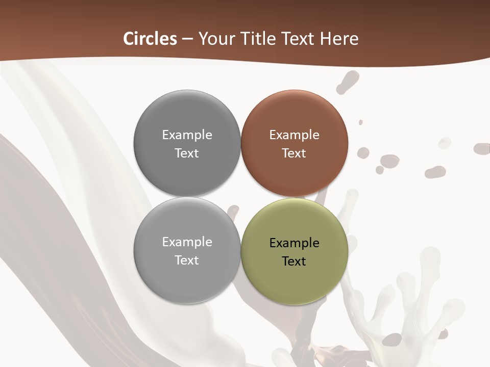 Liquid Dark Swirl PowerPoint Template