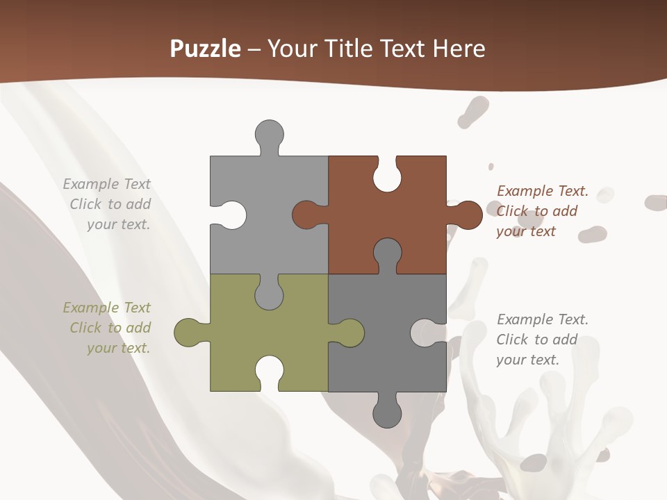 Liquid Dark Swirl PowerPoint Template