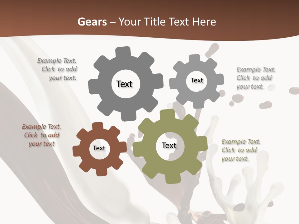 Liquid Dark Swirl PowerPoint Template