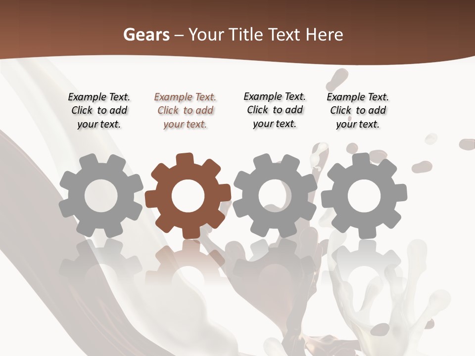 Liquid Dark Swirl PowerPoint Template