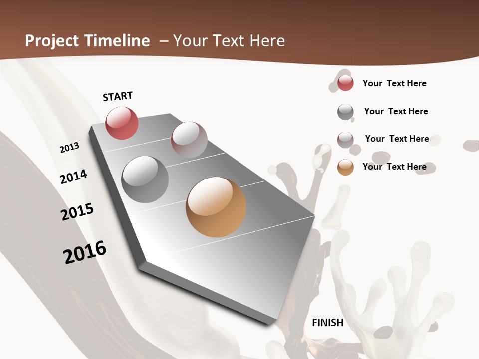 Liquid Dark Swirl PowerPoint Template