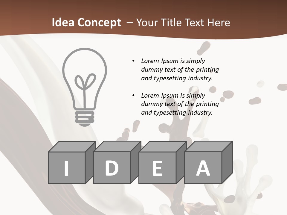 Liquid Dark Swirl PowerPoint Template