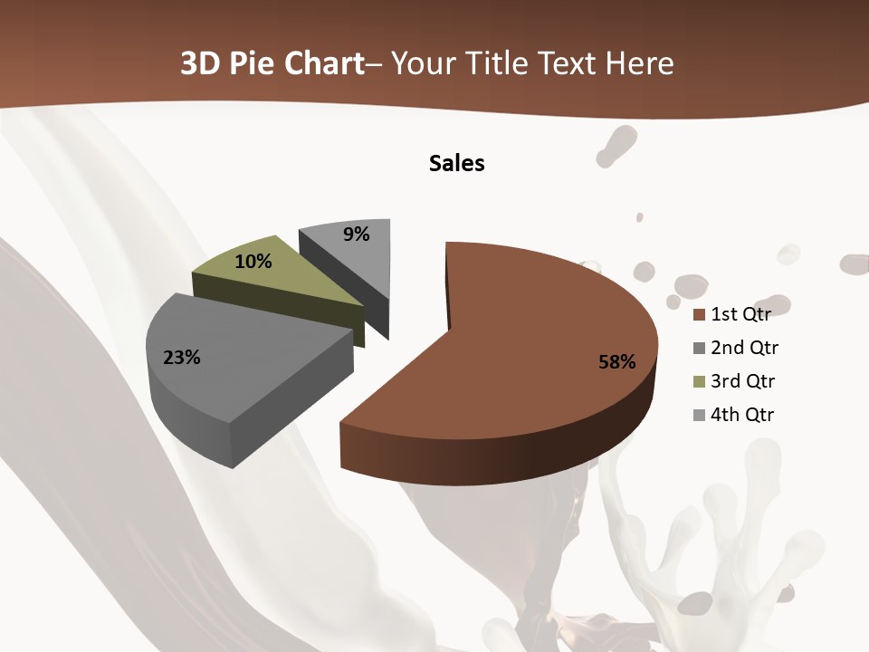 Liquid Dark Swirl PowerPoint Template