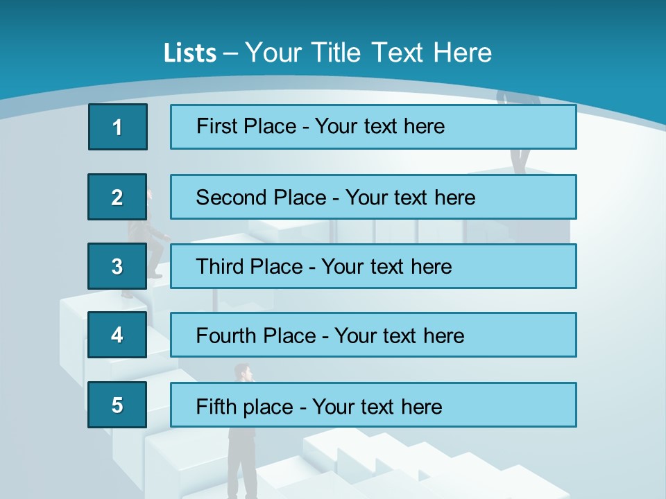 Success Challenge Man PowerPoint Template