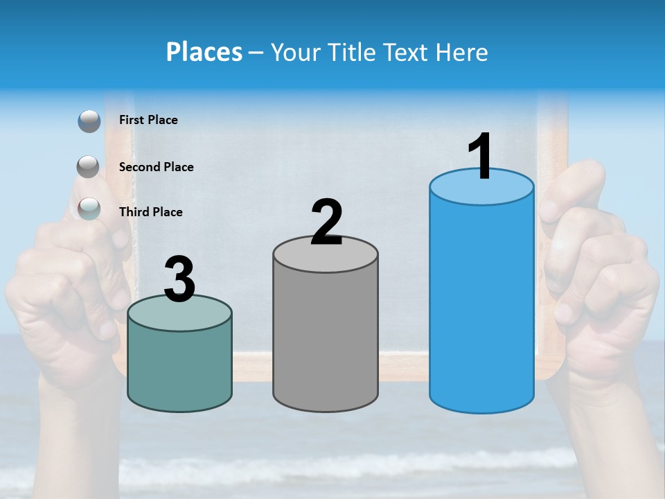 Beach Chalk Chalkboard PowerPoint Template