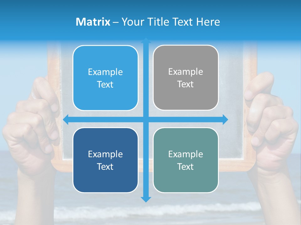 Beach Chalk Chalkboard PowerPoint Template