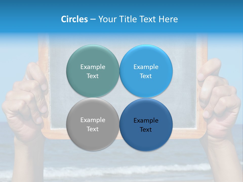 Beach Chalk Chalkboard PowerPoint Template