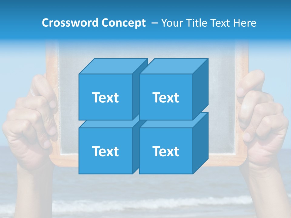 Beach Chalk Chalkboard PowerPoint Template