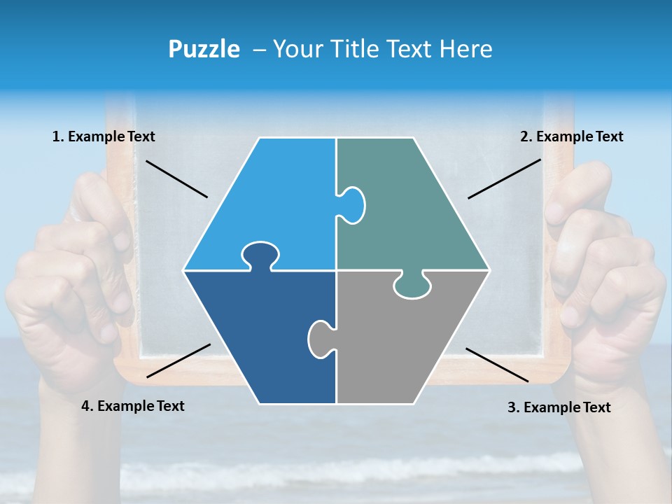 Beach Chalk Chalkboard PowerPoint Template