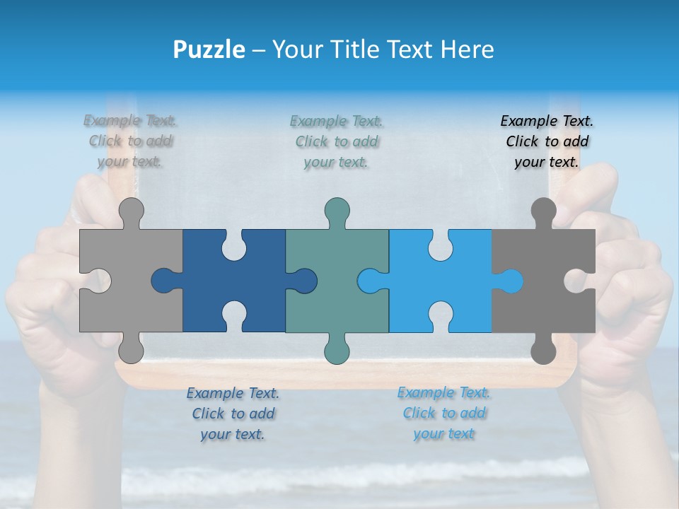 Beach Chalk Chalkboard PowerPoint Template