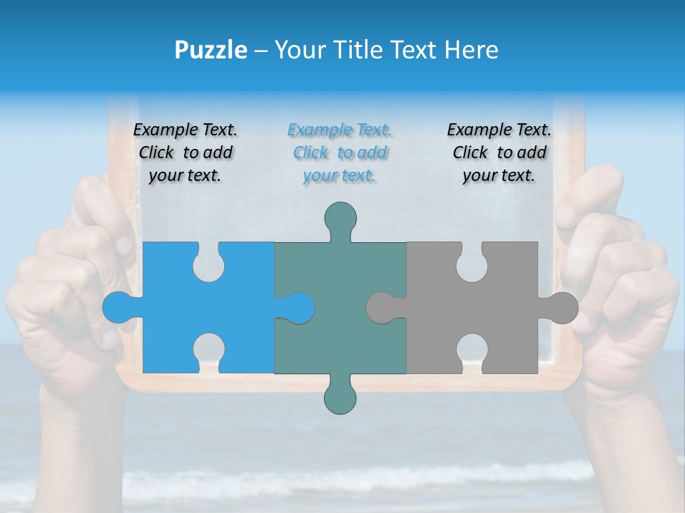 Beach Chalk Chalkboard PowerPoint Template