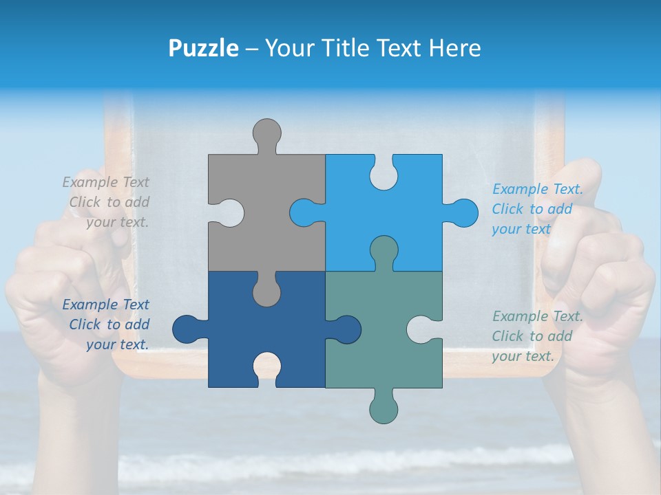 Beach Chalk Chalkboard PowerPoint Template