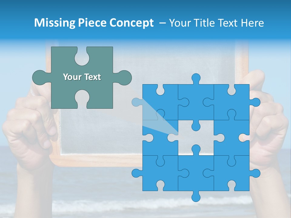 Beach Chalk Chalkboard PowerPoint Template