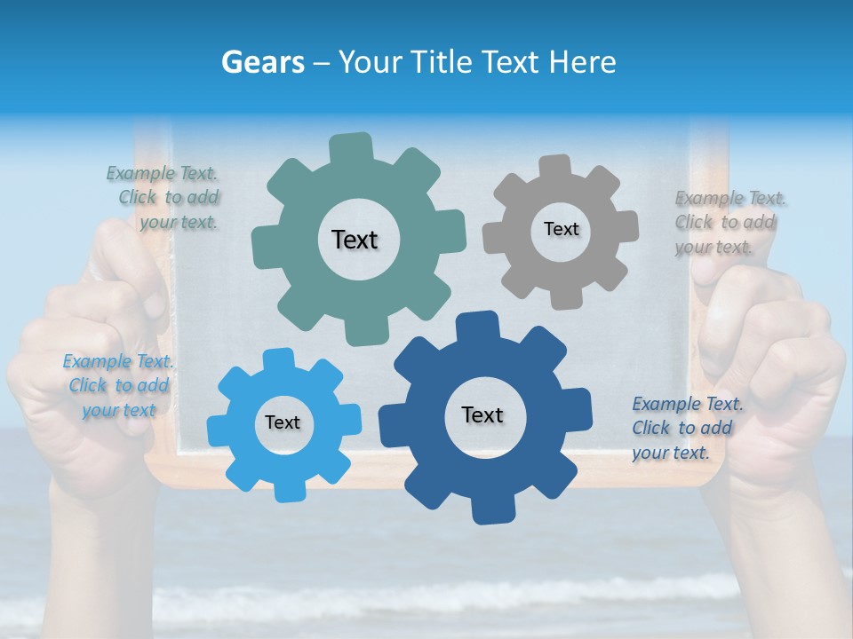 Beach Chalk Chalkboard PowerPoint Template