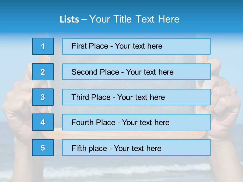 Beach Chalk Chalkboard PowerPoint Template