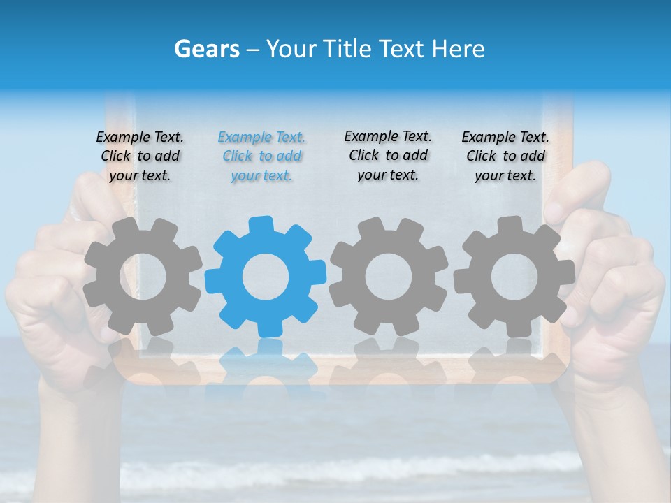 Beach Chalk Chalkboard PowerPoint Template