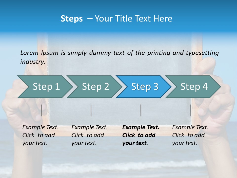 Beach Chalk Chalkboard PowerPoint Template