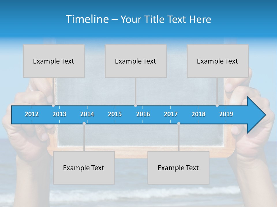 Beach Chalk Chalkboard PowerPoint Template