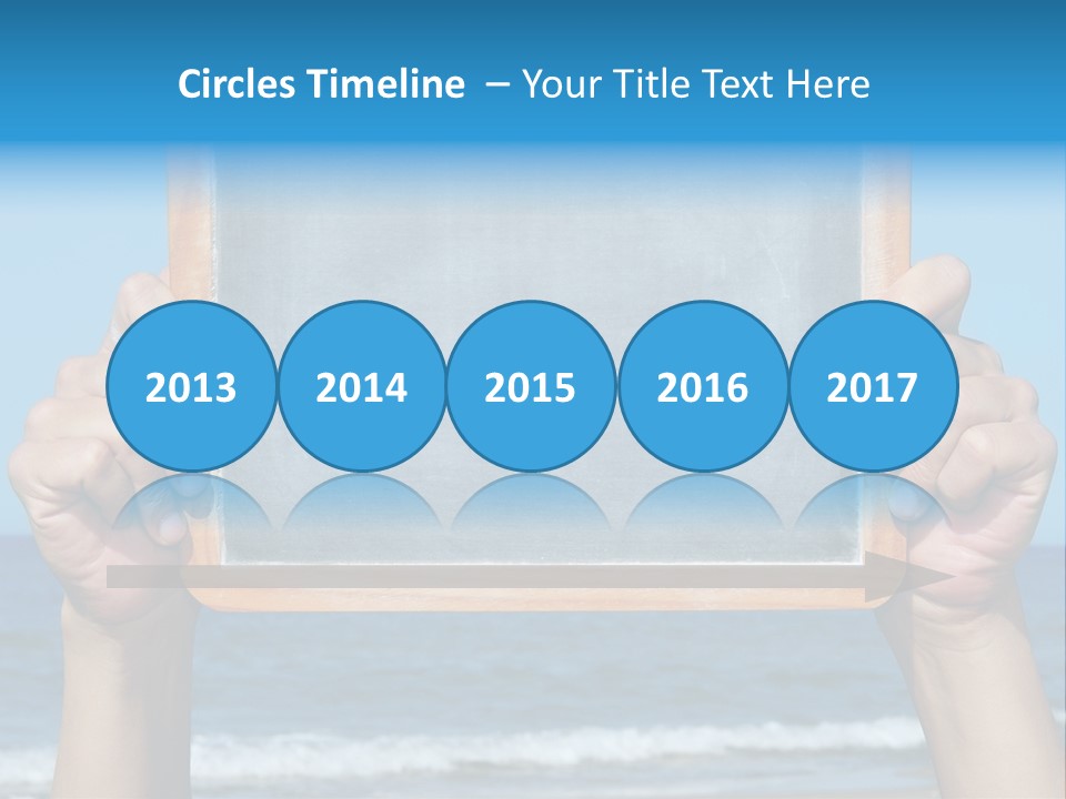 Beach Chalk Chalkboard PowerPoint Template