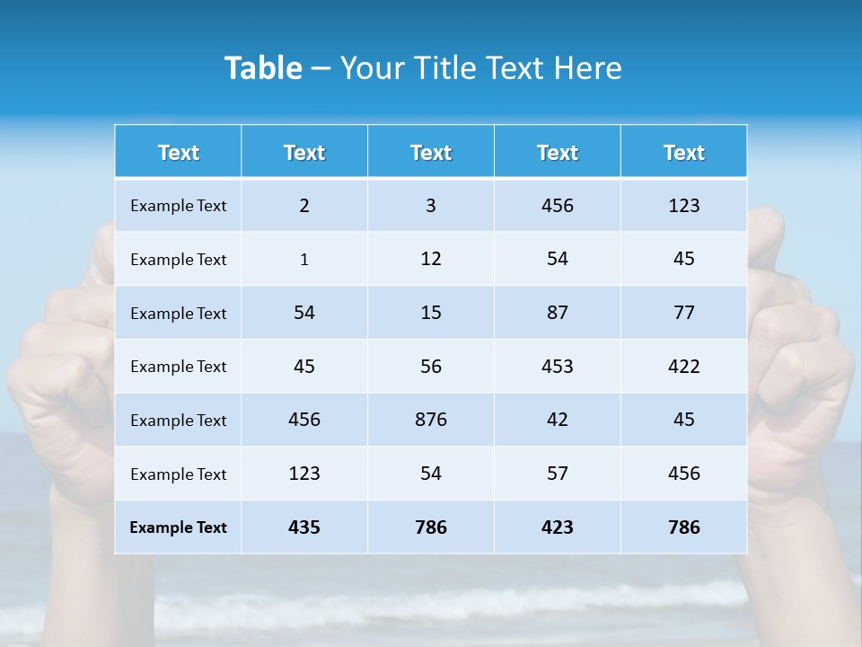 Beach Chalk Chalkboard PowerPoint Template