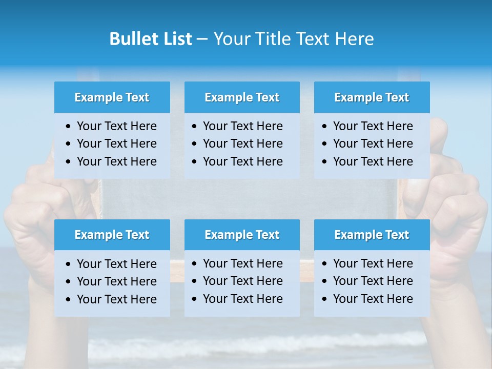 Beach Chalk Chalkboard PowerPoint Template