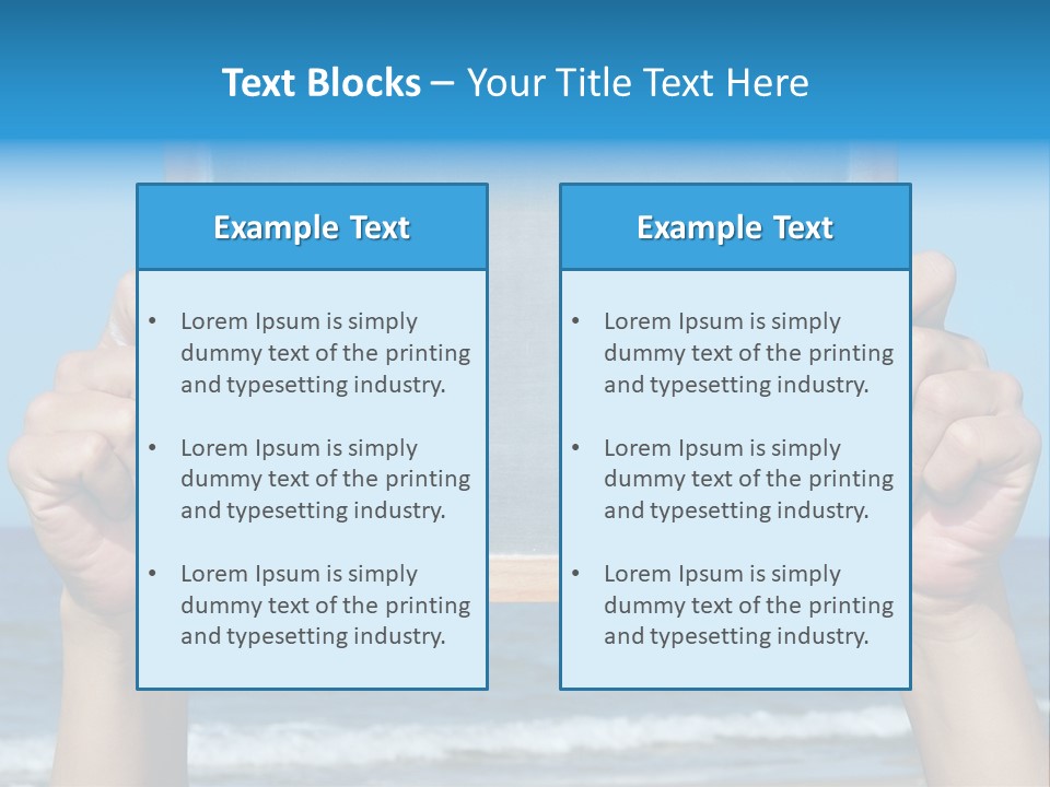 Beach Chalk Chalkboard PowerPoint Template