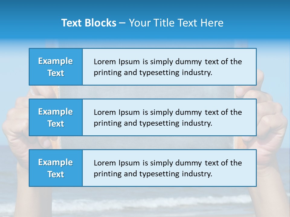 Beach Chalk Chalkboard PowerPoint Template