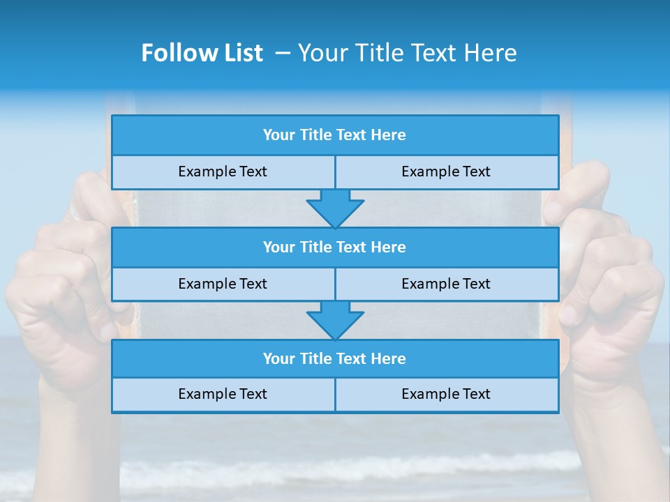 Beach Chalk Chalkboard PowerPoint Template