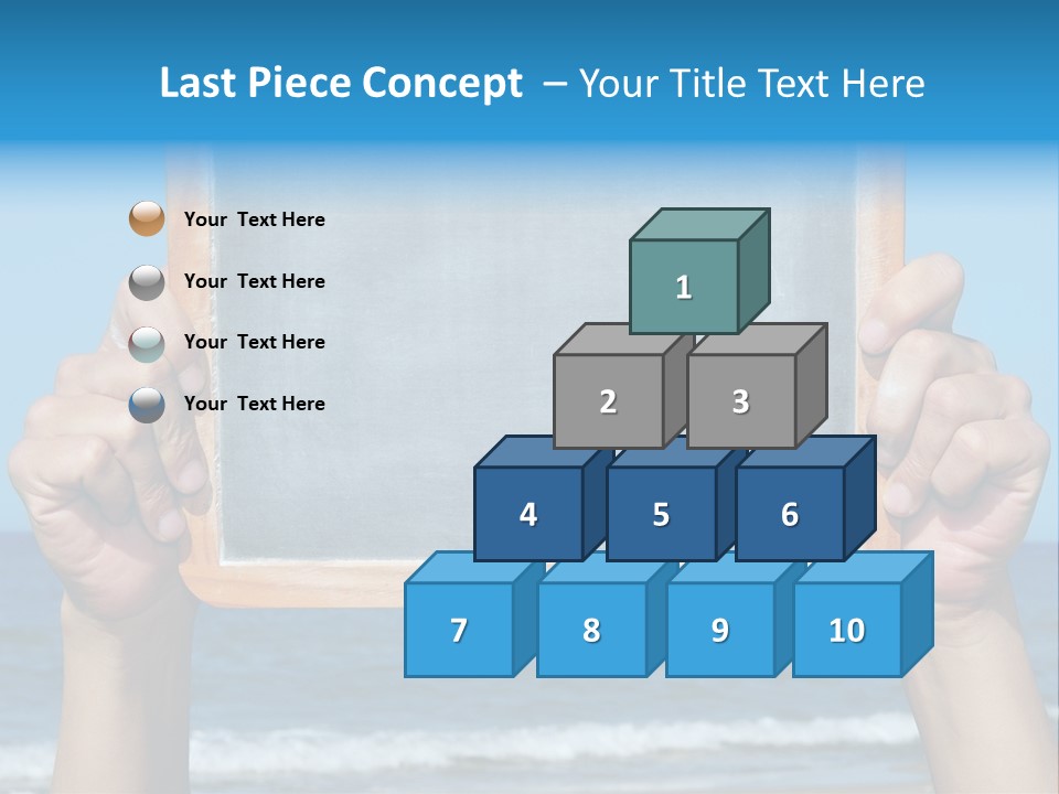 Beach Chalk Chalkboard PowerPoint Template