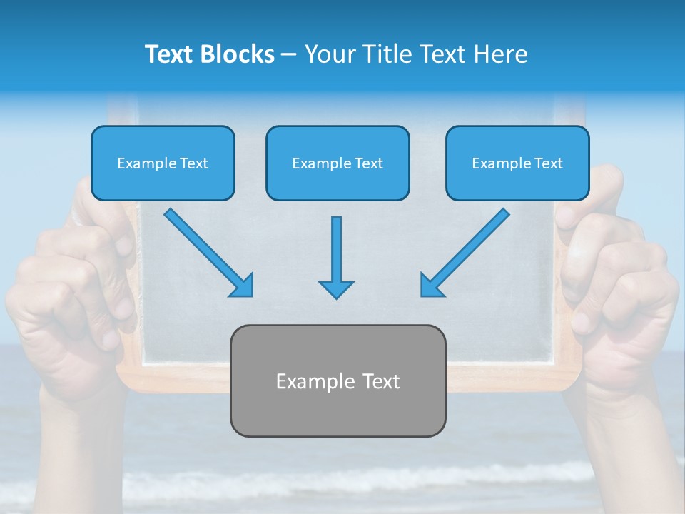 Beach Chalk Chalkboard PowerPoint Template