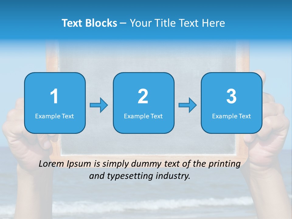 Beach Chalk Chalkboard PowerPoint Template