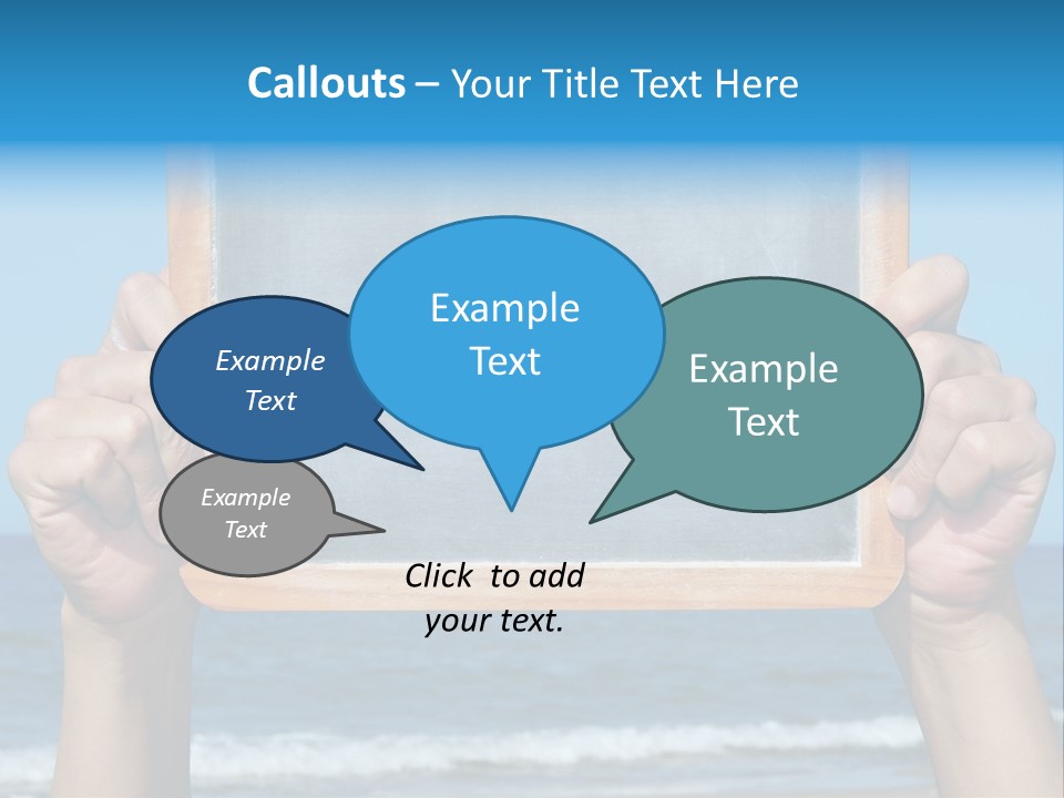 Beach Chalk Chalkboard PowerPoint Template