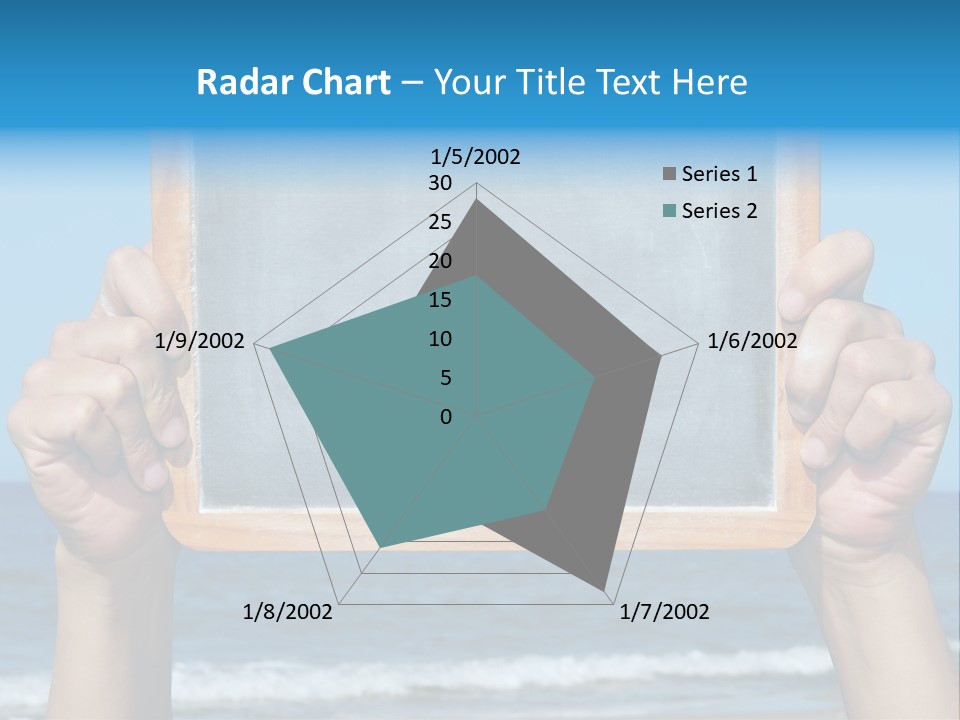 Beach Chalk Chalkboard PowerPoint Template