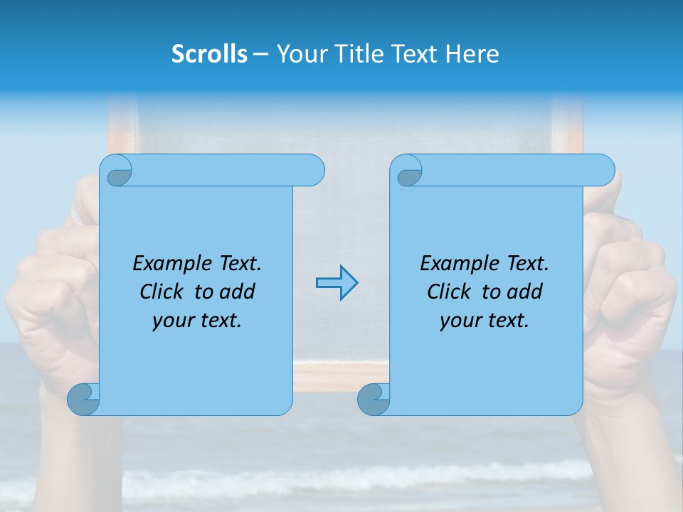 Beach Chalk Chalkboard PowerPoint Template