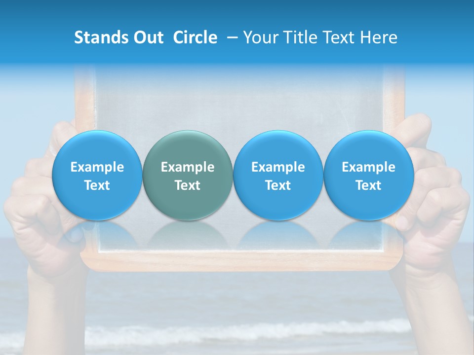 Beach Chalk Chalkboard PowerPoint Template