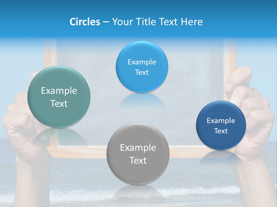 Beach Chalk Chalkboard PowerPoint Template