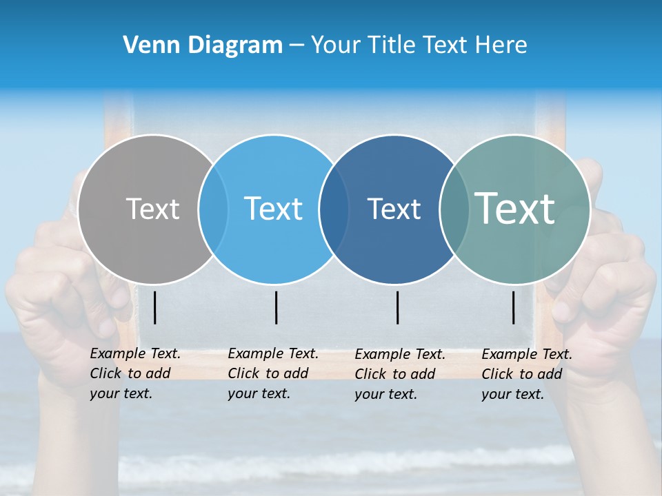 Beach Chalk Chalkboard PowerPoint Template