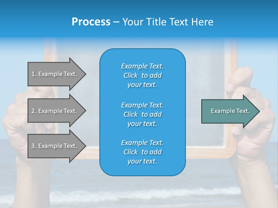 Beach Chalk Chalkboard PowerPoint Template