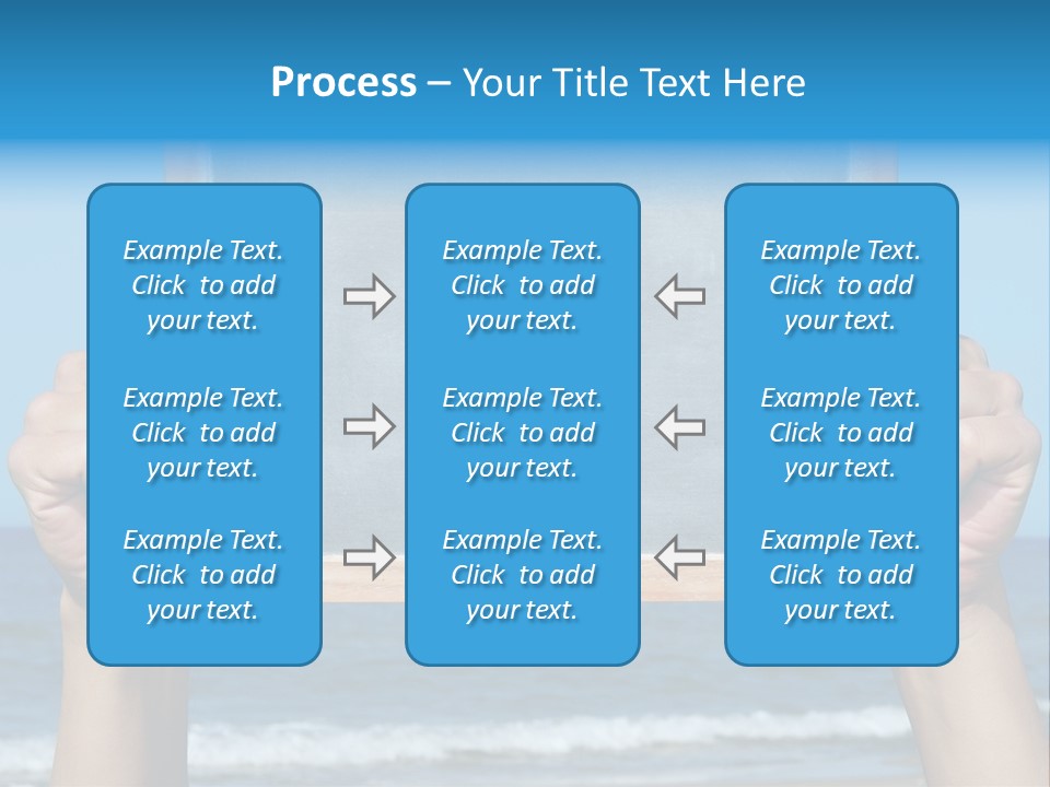 Beach Chalk Chalkboard PowerPoint Template